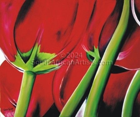 Tulip in Red (Extreme Close Up)