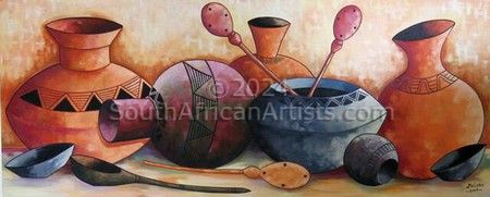 Making of african pots