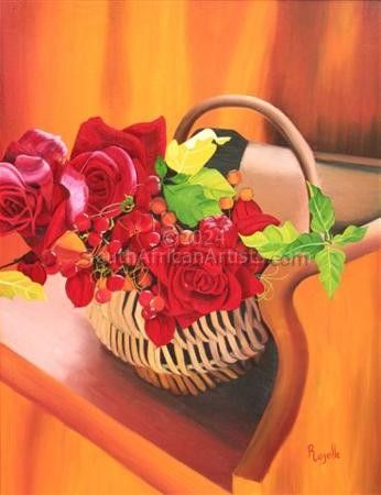 Basket with roses 2