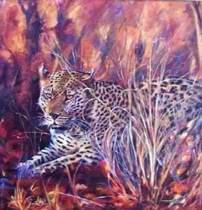 "Leopard in grass"