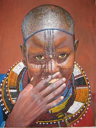 Blushing Maasai Bride
