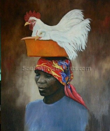Lady With Chickens
