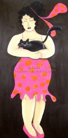 Fat Olga with kitty