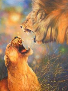 "Phlemming Lions - Giclee Prints"