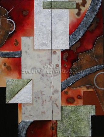 2 pannel African Abstract