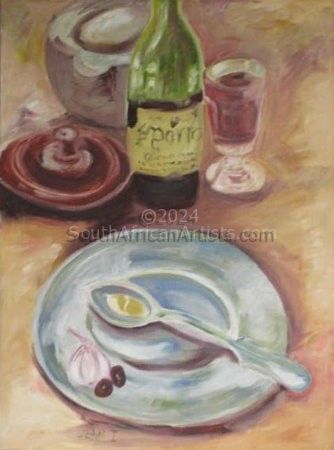Still Life with Red Wine