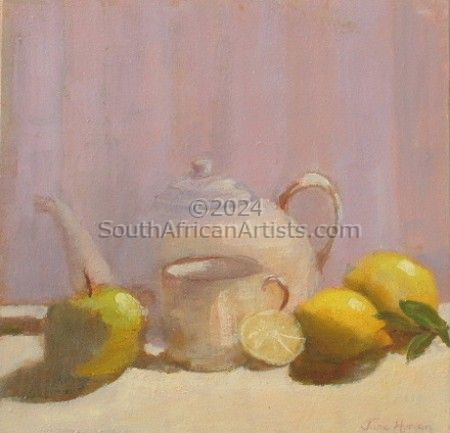 Still Life with Lemons and Teapot