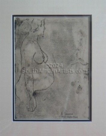 Pregnant Nude after Gustav Klimt