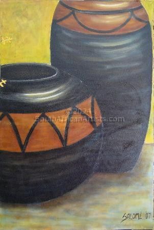 African Pots Diptych no 2 of 2