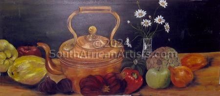Copper Kettle and Fruit