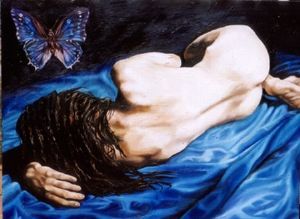 "Blue butterfly"