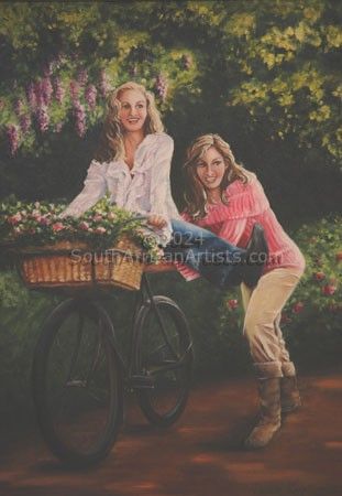 Girls With Bicycle
