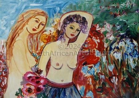 Two Nudes in a Garden