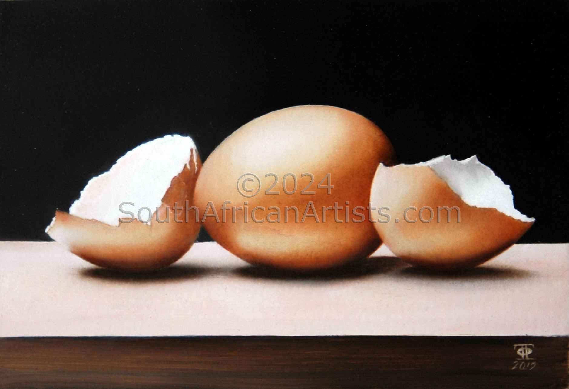Still life of eggs