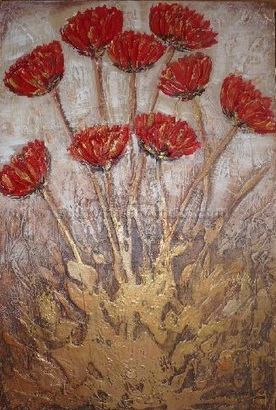 Red and Gold Poppies