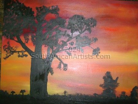 African Sunset -Tree