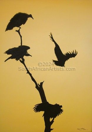 Vultures at Sunset