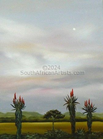 3 aloes and a moon
