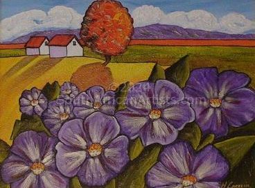 Purple Flower Landscape