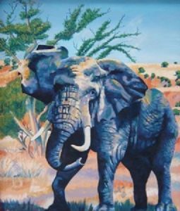 "Elephant Bull in Bushveld"