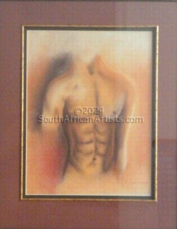 Male Nude 1 in Pastel, 1 of 2