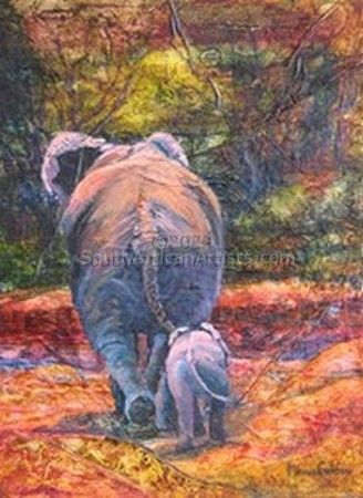 Elephant mother and Child