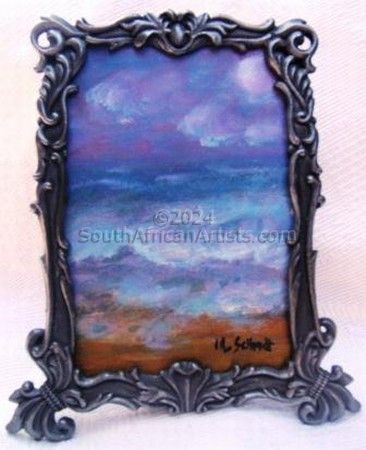 Lavender Sea-Ornate Pewter Frame