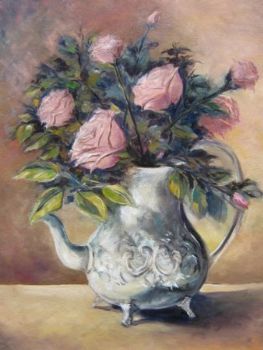 "Roses in teapot"