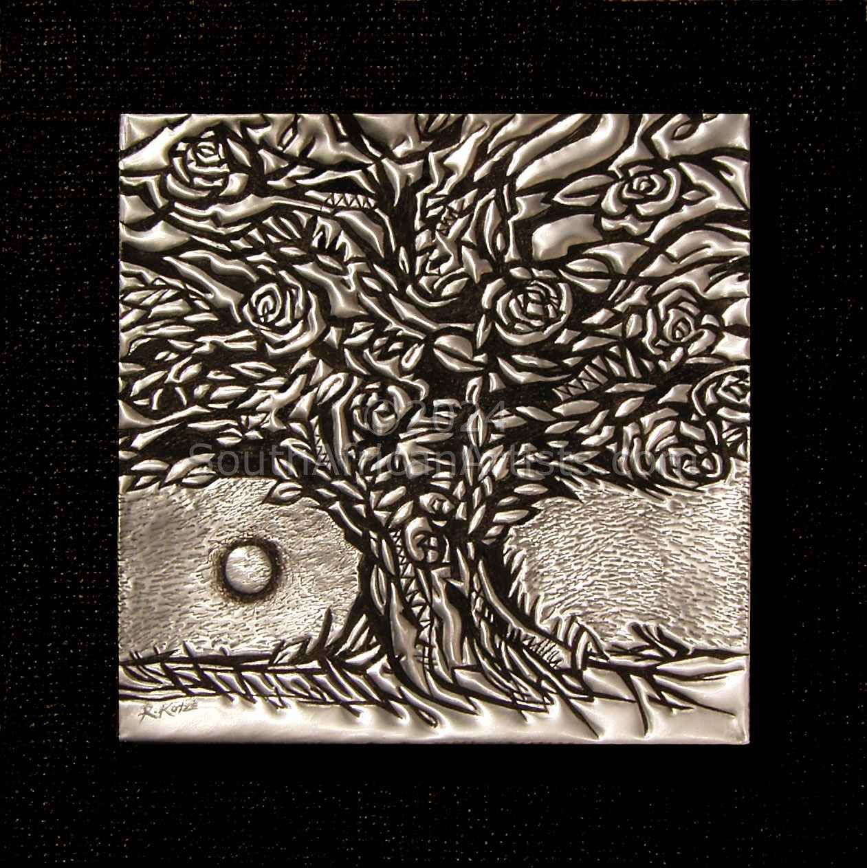 Rose Tree in Moonlight in Metal 1/1