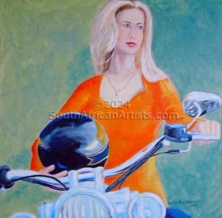 Blonde on a Harley