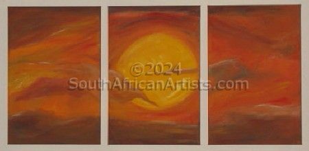 Winter Sunset (3 Panels)