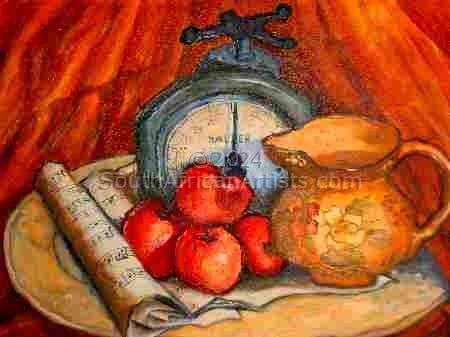 Still Life With Salter Scale and Fruit