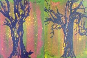"Trees Six Diptych"
