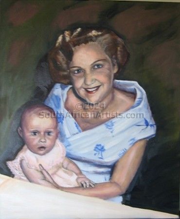 Portrait lady with baby
