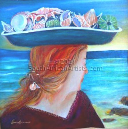 Woman with shells