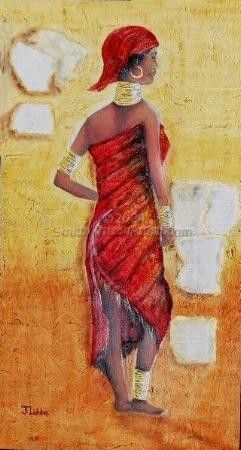 African Lady in Red 1