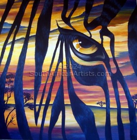 Kalahari Sunset Zebra