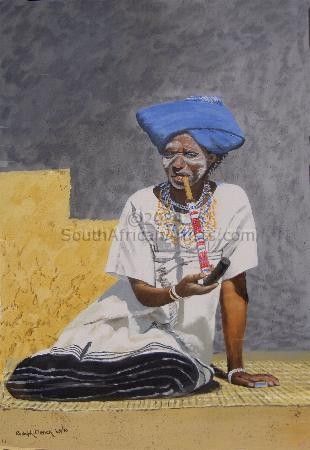 Xhosa Woman Smoking