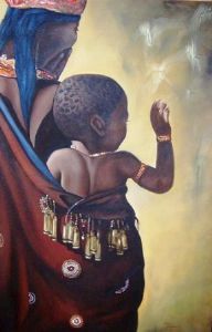 "Massai Woman and child"
