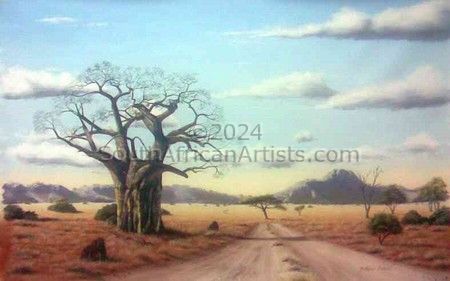 Baobab & mountains