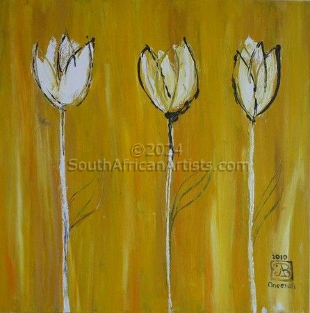 Three Gold Tulips