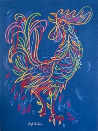 Colored Rooster