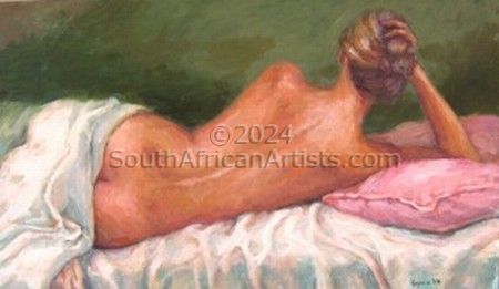 Nude on Scarlet Pillow