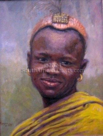 African Man in Yellow Cloth