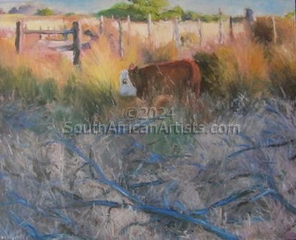 Calf Behind Dead Branches