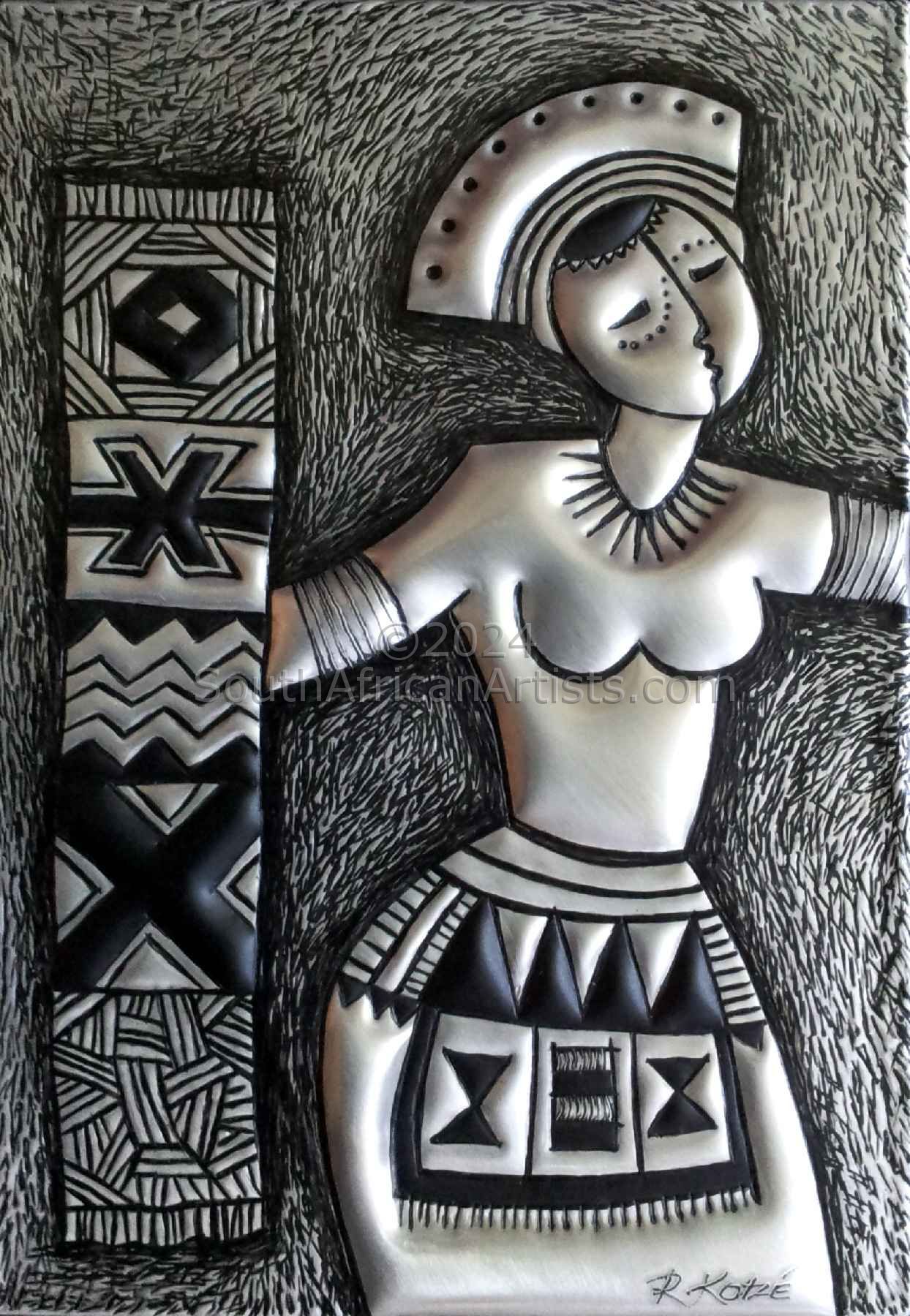 Young Tribal Woman in Metal