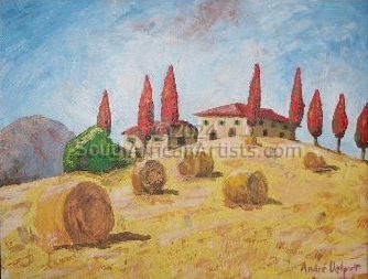 Tuscan Field With Palette
