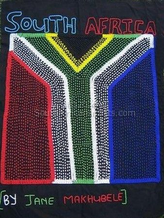 South African Beaded Flag
