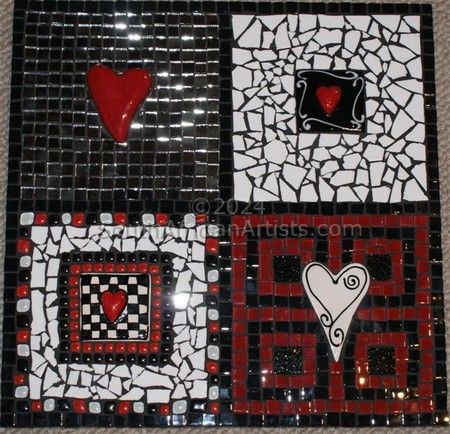 Heart Black & Red Wall Hanging