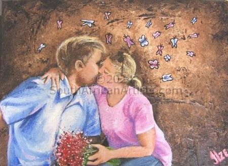 Romantic kiss